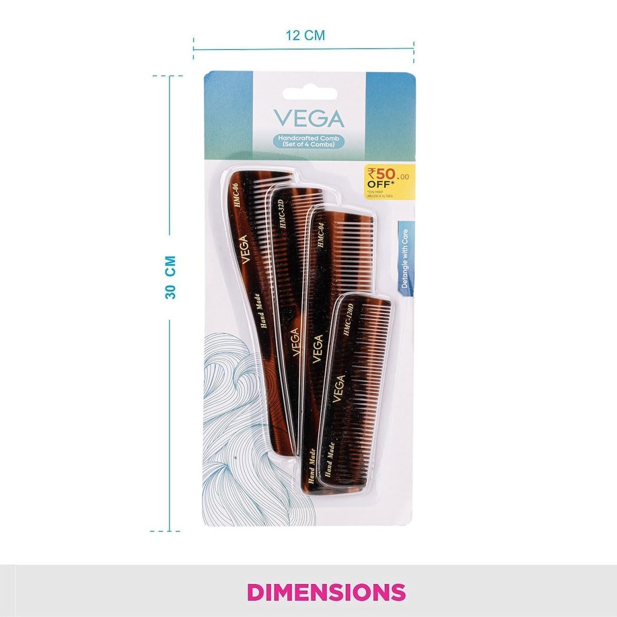 Vega Set of 4 Hand Made Comb - Image 3