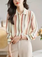 SheWill Women’s Orange Landscape Print Crepe Shirt – Stylish Western Long Shirt with Spread Collar| Shirt for Women Stylish Western | Long Shirt for Women - Image 5