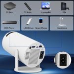 Portable Mini Projector, 4K 1080P Full HD Projector, Support Video Projector, WiFi 5G BT 5.0, Cinema Projector 180° Can Be Rotated, Android 11, Compatible with TV Stick/Windows/iOS/Android (Multi) - Image 8