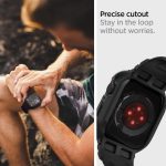 Spigen Rugged Armor Pro Case with Strap for Apple Watch Series 9 45mm, Apple Watch Series 8/7 45mm, SE2/6/SE/5/4 44mm - Black - Image 7
