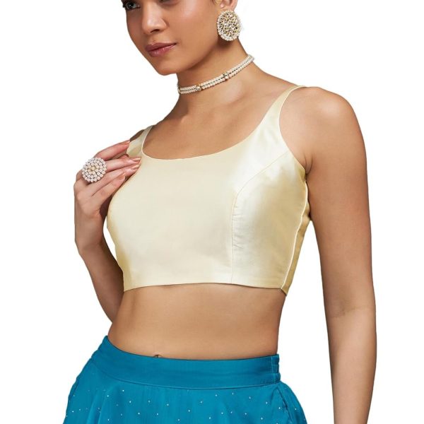 Soch Womens Taffeta Solid Sleeveless Padded Blouse