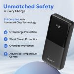 pTron Dynamo Bolt 20000mAh 35W Super Fast Charging, USB Type-C Input Power Bank Compatible with QC3.0/PD3.0 (Power Delivery),Built-in Charging Cables,4 Charging Outputs,Type-C Input/Output Port(Black) - Image 8