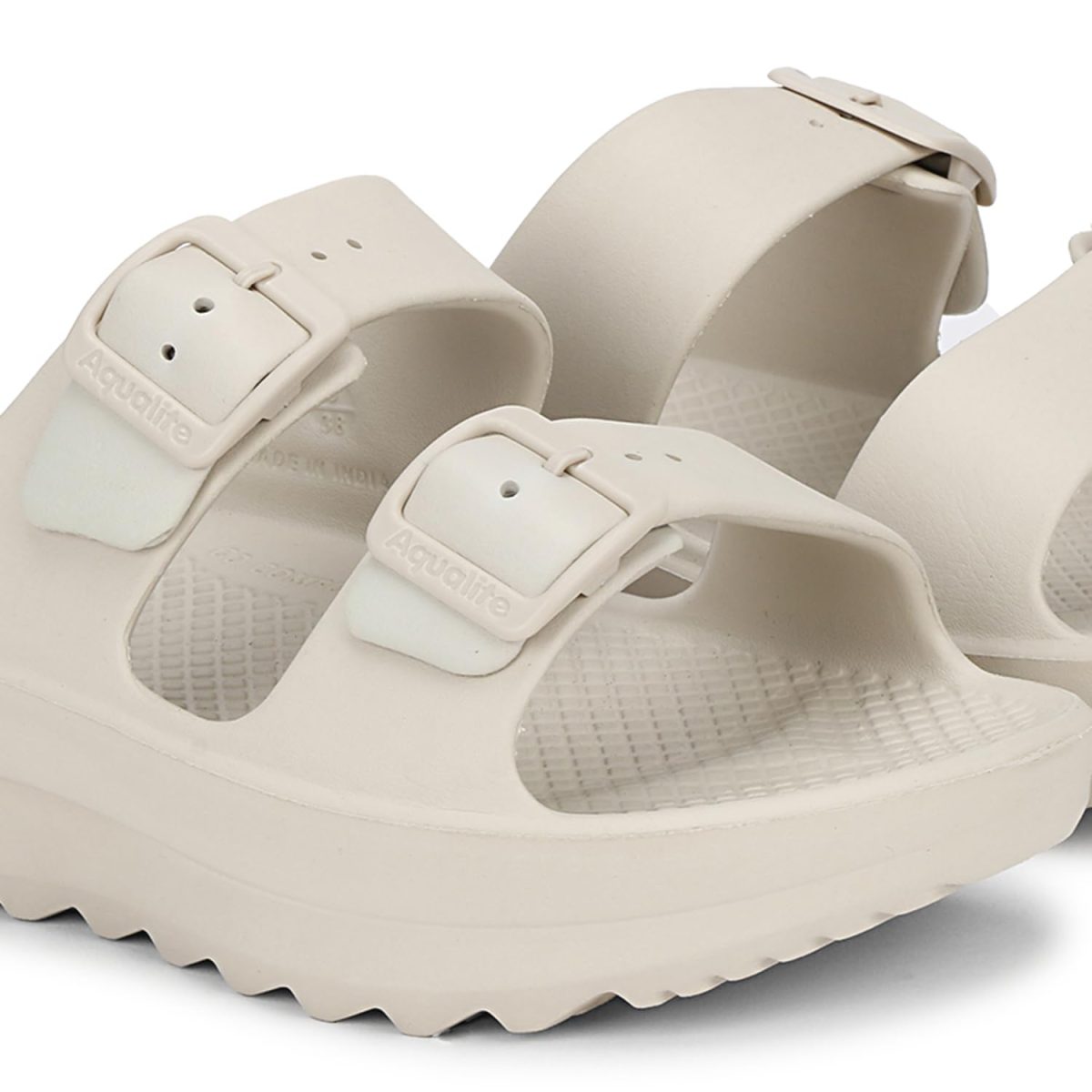 Aqualite Women's Classic Cushion Sliders/Slippers with Adjustable Buckle Strap for Adult Comfortable & LightWeight |Stylish & Anti-Skid| Waterproof & Everyday Flip Flops - Image 8