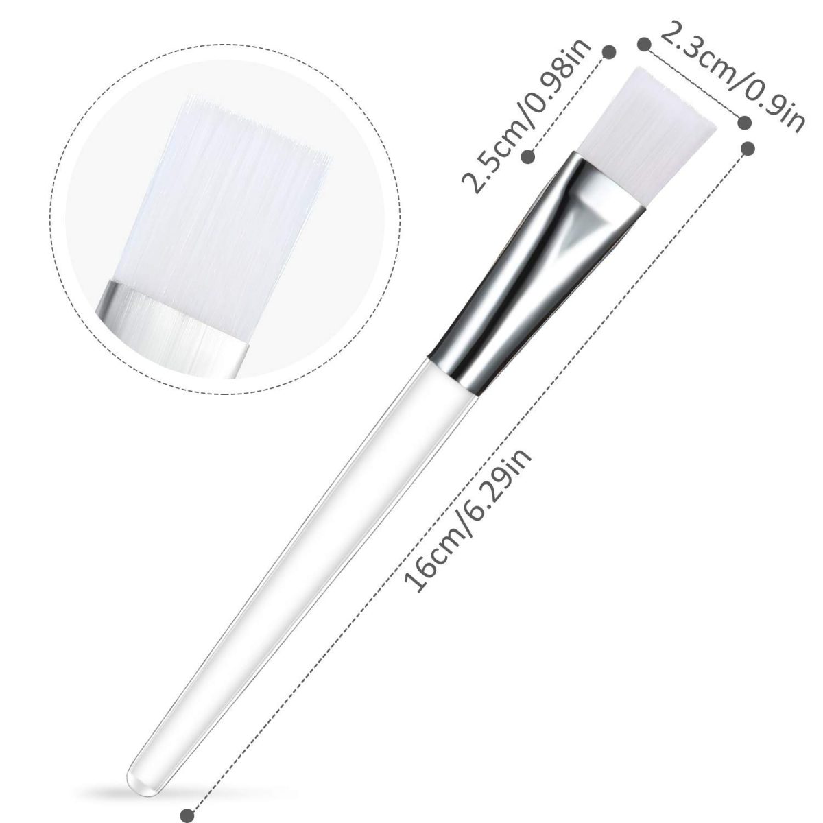 BELICIA 6Pcs Facial Brushes, Soft Fan Mask Brushes, Synthetic Bristles, Multi-Color, For Face Mask, Facial Brush Set - Image 4