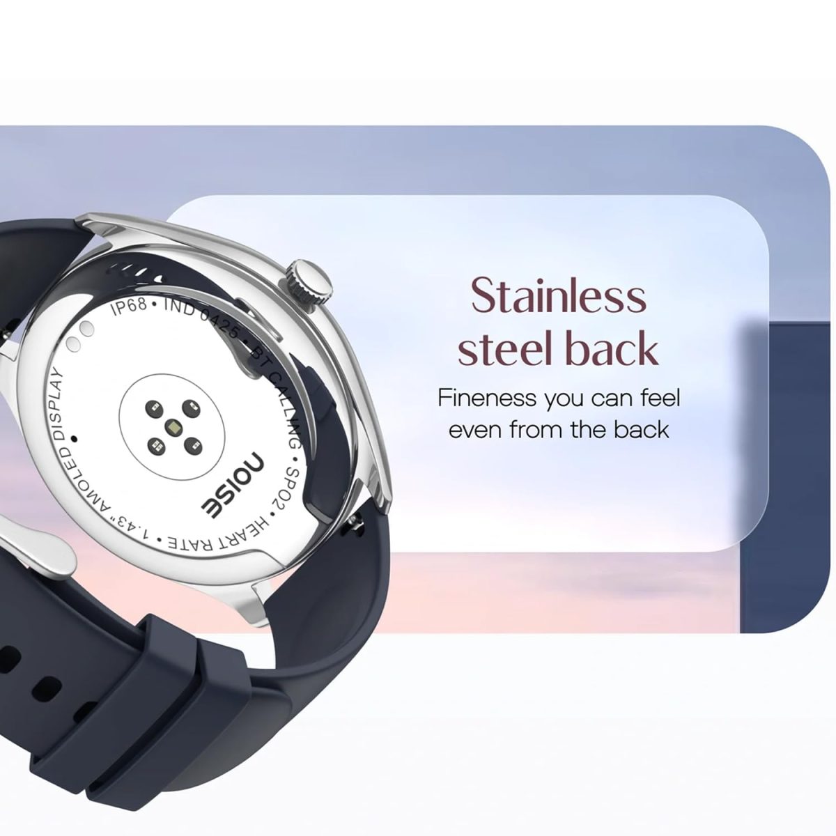 Noise Twist 2 Smart Watch with 1.43” AMOLED Screen, AI Search & Voice Assistant, Bluetooth Calling, Stainless Steel Back, 7-Day Battery, 100+ Watch Faces, Health Suite, IP68 (Gold Link) - Image 2