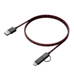 amazon basics 2-in-1 Type-C and Micro USB Braided Cable | 3A/18W Fast Charging & 480 Mbps Data Transfer | 1.2m, Tangle Free Cable - Image 7