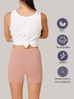 NYKD Trendy Square Neck Soft Cup Slip On Everyday Sports Bra for Women | Wireless | Full Coverage | Non Padded (Pack of 2 Bra, NYB158, Sand, XL, 1N - Image 3