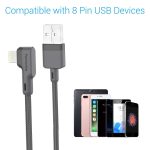 Portronics Konnect L 1.2M Fast Charging 3A 8 Pin USB Cable with Charge & Sync Function for iPhone, iPad (Grey) - Image 7