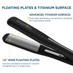 Ikonic Pro Titanium Shine 3.0 Hair Straightener Black with Advanced Professional Dual Titanium Floating Plates, Auto Shut off function, Instant Heat up, Universal Voltage - Image 3