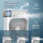 Drumstone (15 YEARS WARRANTY) Personal Air Cooler, Portable Air Conditioner Fan, Mini Evaporative Cooler with 7 Colors LED Light, 1/2/3 H Timer, 3 Wind Speeds and 3 Spray Modes_Multicolor - Image 3