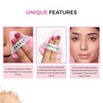 Praush Soft Focus Powder Pizza Puff - Medium | Powder Puff for women | Soft foundation sponge with strap - Image 2