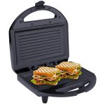 Lifelong Sandwich Griller 750 W, Classic Pro - Auto Cut off & Power Indicator | Sandwich Maker with 4 Slice Non-Stick | Fixed Plates for Sandwiches at Home with 1 Year Warranty (Black, LLSM120G)