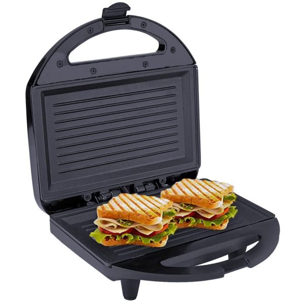 Lifelong Sandwich Griller 750 W, Classic Pro - Auto Cut off & Power Indicator | Sandwich Maker with 4 Slice Non-Stick | Fixed Plates for Sandwiches at Home with 1 Year Warranty (Black, LLSM120G)