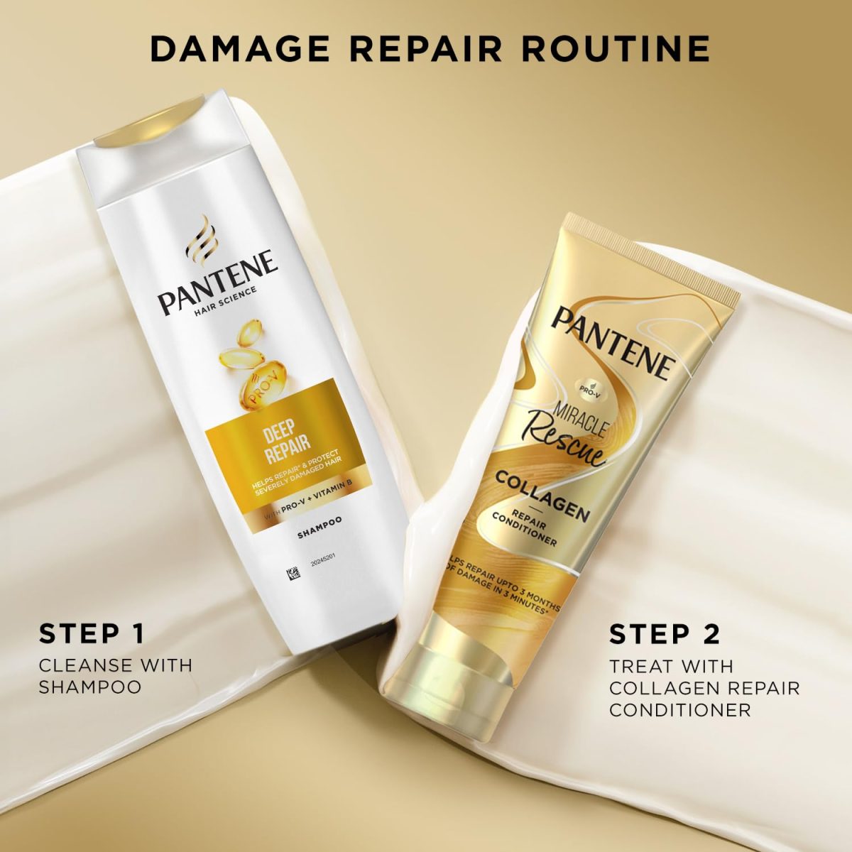 Pantene Miracle Rescue Collagen Conditioner | Damage Repair Conditioner Infused with Pro-V and Collagen for Frizzy, Dry and Damaged Hair | Helps Repairs 3 Months of Damage in 3 Minutes | 200ml - Image 7