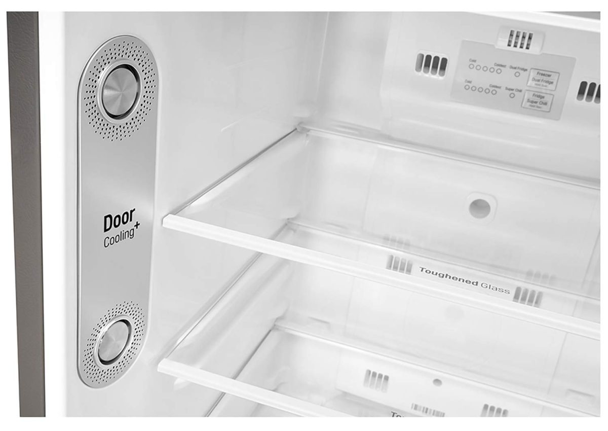 LG 308 L 2 Star Smart Inverter Frost-Free Double Door Refrigerator (GL-T322RPZY, Shiny Steel, Convertible) - Image 4