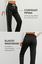 SAKHWALA Women's Striped Track Pants | Women Trackpants | Women Lower/Pyjama | Lounge Pants | Loose Fit Trackpants | Gym/Yoga/Casual Wear Pants - Image 6