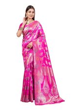 Sugathari Women's Rama Green kanjivaram banarasi silk saree for Patola festival Wedding silk with rich pallu Design sarees for women with blouse piece (San JM)