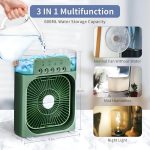 Elevea ( LIMITED STOCK WITH 15 YEARS WARRANTY ) Portable Air Conditioner Cooler, Mini Evaporative Cooler with 7 Colors LED Light, 1/2/3 H Timer, 3 Wind Speeds and 3 Spray Modes for Your Desk-Green - Image 5