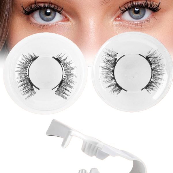 3PCS Magnetic Eyelashes for Women, Magnetic Lashes, Reusable Magnetic Lashes Kit with Applicator, No Glue Needed, Easy to Wear and Remove, Includes Cross and Dense Styles for a Natural Look