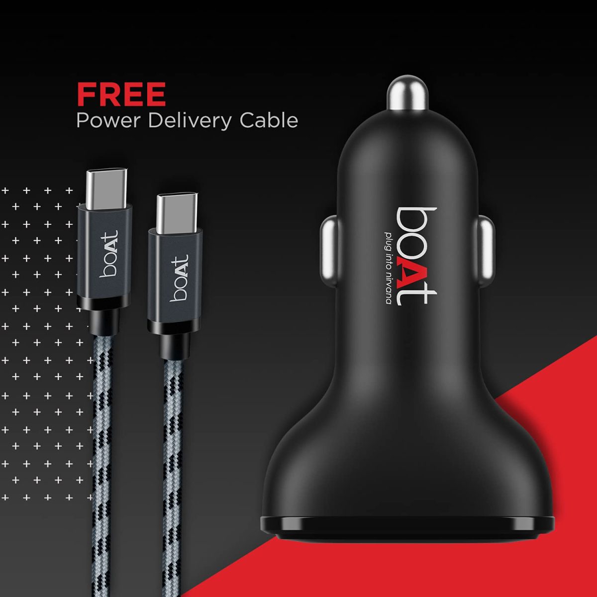 boAt Dual Port Qc-Pd 24W Fast Car Charger with 24W Fast Pd Charging & 18W Qc Charging Compatible with All Smartphones, Tablets & Laptops (Free Type C to Type C Cable), Black - Image 6