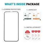 POPIO Military-Grade Gorilla Tempered Glass Compatible For iPhone 13/13 Pro / 14 / 16e (Black) Edge To Edge Coverage With Easy Installation Kit, Pack Of 1 - Image 7