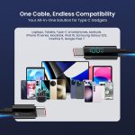 Portronics Konnect View 100W Type C to Type C Cable with LED Display with 5A Max Output, Fast Data Sync, 2M Length, Tangle Resistance supports Laptop Charging(Black) - Image 3