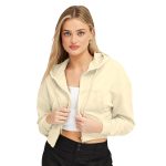 FUNKY MONKEY Soft Fleece Crop Zipper Hoodie for Girls and Womens Sweatshirt - Image 2