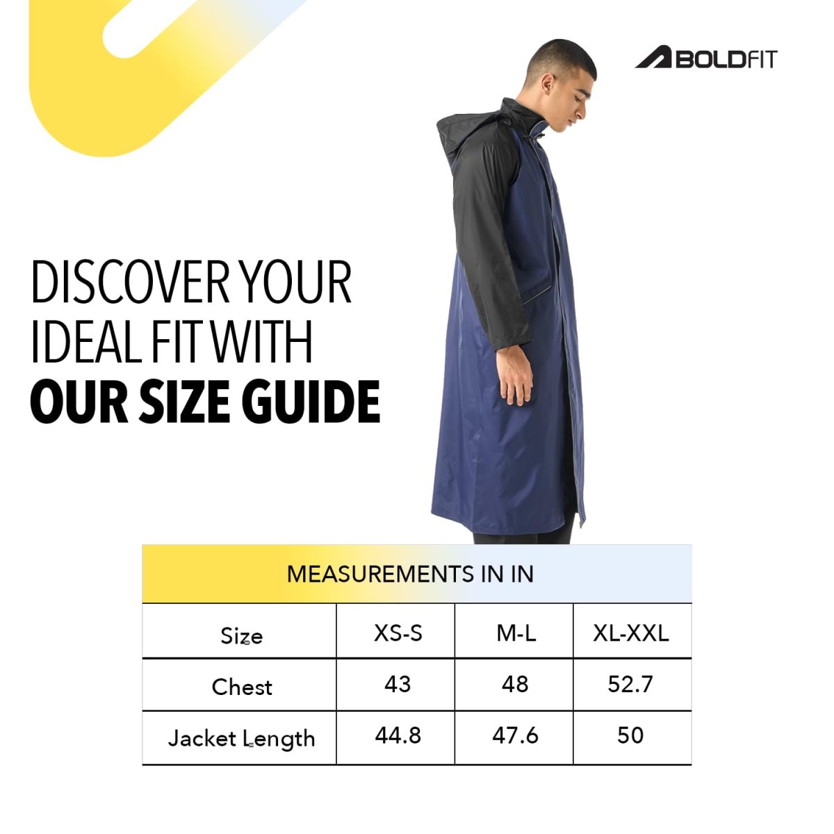 Boldfit Rain Coat For Men Waterproof Unisex Full Length Raincoat Long Raincoat For Women Top Easy Adjustable, Waterproof Bike Riding Poly Micro GuardianX - Image 5
