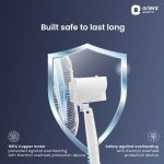 Orient Electric Stand-82 400 MM Oscillating Pedestal Fans | Stand Fan with Tilt Mechanism | High Air Delivery | Aesthetic Design with Telescopic Arrangement | 2 Year Warranty by Orient, Sky Blue - Image 6