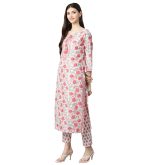 Divena White Floral Printed Kurta Pant Set with Dupatta - Image 5
