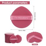 INOG 7pcs Triangle Makeup Puff Powder Puff Face Soft Blending Sponge, Latex-Free Compact Cosmetic Foundation Sponge for Liquid,Cream,Powder,Wet Dry Dual Use, Teardrop Puff for All Types of Skin (Pink) - Image 2