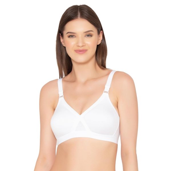 Groversons Paris Beauty Women’s Cotton Rich Non-Padded Wireless Smooth Super Lift Full Coverage Bra (BR005)