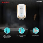 Havells Instanio 3L Instant Water Heater(Geyser)|Temp. Sensing LED Indicator| Rust & Shock Proof Body| ISI Marked|Warranty:5 year on Inner Tank| High Rise Compatible(White Mustard) - Image 7