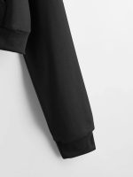 PDKFASHIONS Casual Solid Zip Crop Hoodie for Women's - Image 3