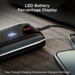 boAt EnergyShroom PB300 Air 10000 mAh 22.5W Pocket Size Power Bank with Compact and Lightweight Design, LED Battery Display, 12 Layer Smart IC Protection & Smart Power Management(Carbon Black) - Image 3