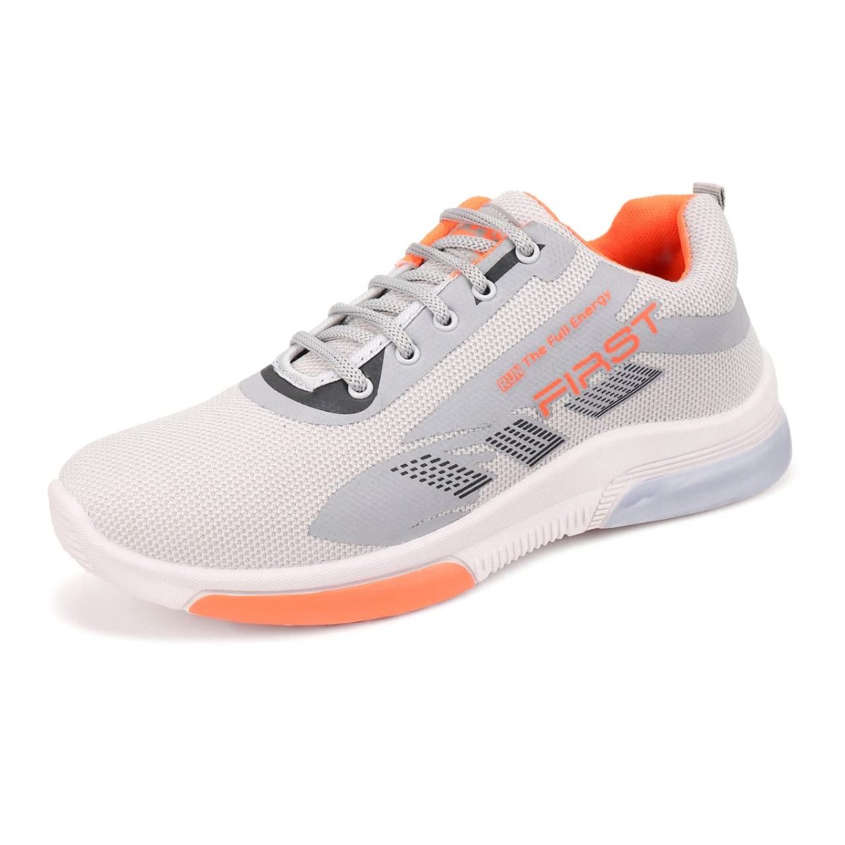 Running Shoes for Men Sneakers for Men (Color- White & Orange) Size-8(34) R - Image 4