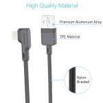 Portronics Konnect L 1.2M Fast Charging 3A 8 Pin USB Cable with Charge & Sync Function for iPhone, iPad (Grey) - Image 3