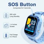 sekyo 'Carepal Pro' Smart Watch for Kids, Boys, Girls | Video Calling, Precise GPS Location | Habit Building, 4G/5G Sim, Games, Pedometer, Camera, Safe Zone Alert | Kids SmartWatch, App Control- Blue - Image 9