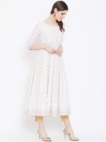 PH POSHAKHUB Women’s Printed Anarkali Kurta – Stylish Flared Ethnic Wear for Festive & Casual Occasions – Comfortable Fit, Soft Fabric, Elegant Design - Image 6
