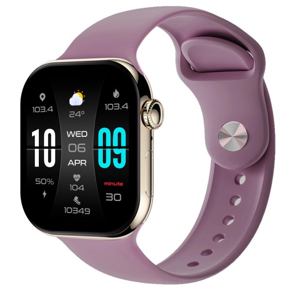 Fire-Boltt Ring X Smartwatch 2.01” Display with Always On Display, Bluetooth Calling, Wireless Charging, AI Voice Assistant, 100+ Sports Modes, Health Suite, 500+ Watchfaces (Pink S)