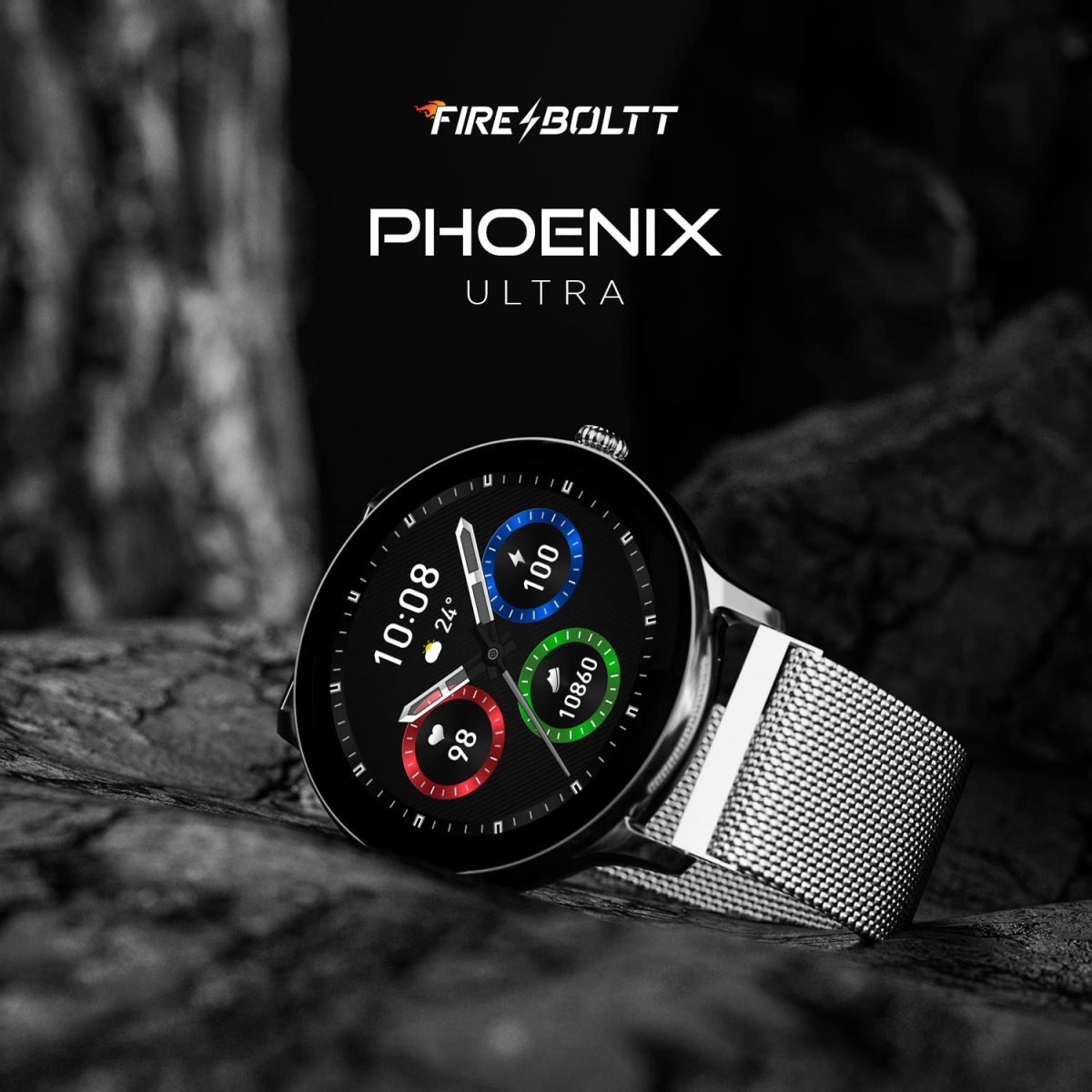Fire-Boltt Phoenix Ultra Smart Watch 1.39 inch Bluetooth Calling, AI Voice Assistant, Metal Body with 120+ Sports Modes, SpO2, Heart Rate Monitoring (Silver SS) - Image 2
