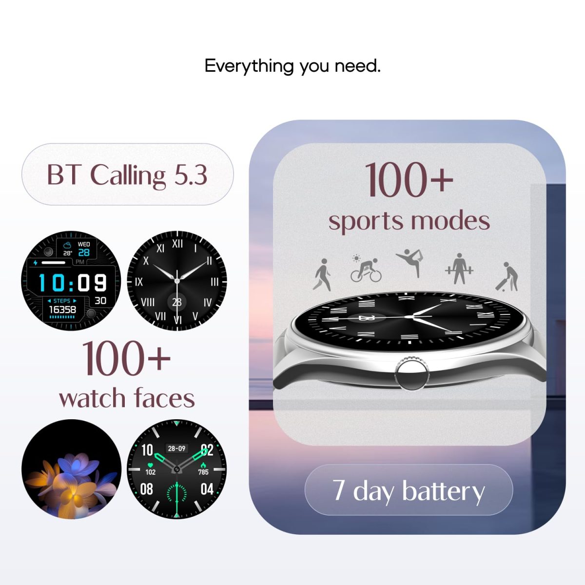 Noise Twist 2 Smart Watch with 1.43” AMOLED Screen, AI Search & Voice Assistant, Bluetooth Calling, Stainless Steel Back, 7-Day Battery, 100+ Watch Faces, Health Suite, IP68 (Gold Link) - Image 10