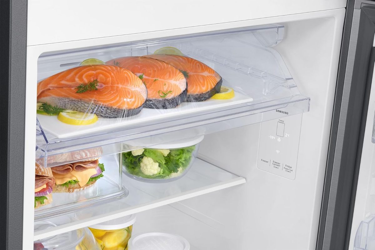 Samsung 350 L, 2 Star, Convertible 5-in-1, Digital Inverter, Frost Free Double Door, WiFi Enabled Bespoke AI Refrigerator (RT38DG5A2BS8HL, Elegant Inox, Silver) - Image 7
