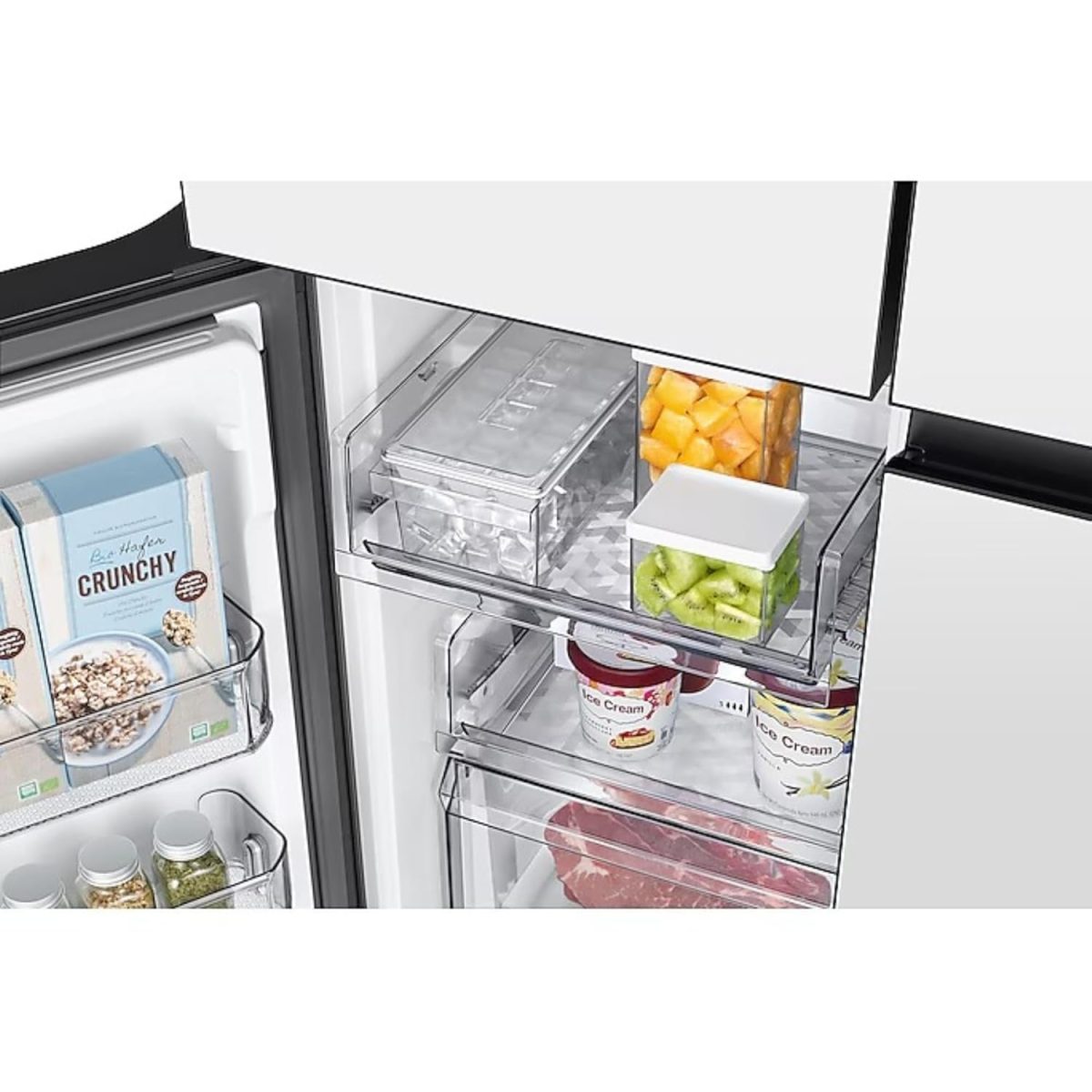 Samsung 650L 4 Door Convertible French Door Refrigerator | Dual Auto Ice Maker | Beverage Center™ | AI Energy Mode | SmartThings Connectivity | Clean White (RF65DB90BD12) - Image 8