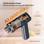 Portronics Mopcop Pro 2-in-1 Vacuum Cleaner & Air Blower, 10000Pa Powerful Suction, Handheld Cordless Design, Rechargeable Battery, Brushless DC Motor, Low Noise, for Car, Home, Appliances Cleaning - Image 5