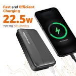 Amazon Basics 20000 mAh Power Bank | 22.5W Fast Charging | Dual Output & Input | Charge 3 Devices Simultaneously | for Smartphones, TWS Earbuds, Speakers, Tablets (Black) - Image 4