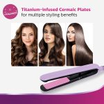 Philips Straightener with SilkProtect Technology. Straighten & Curl, Suitable for All Hair Types (Lavender)-BHS393/40 - Image 5