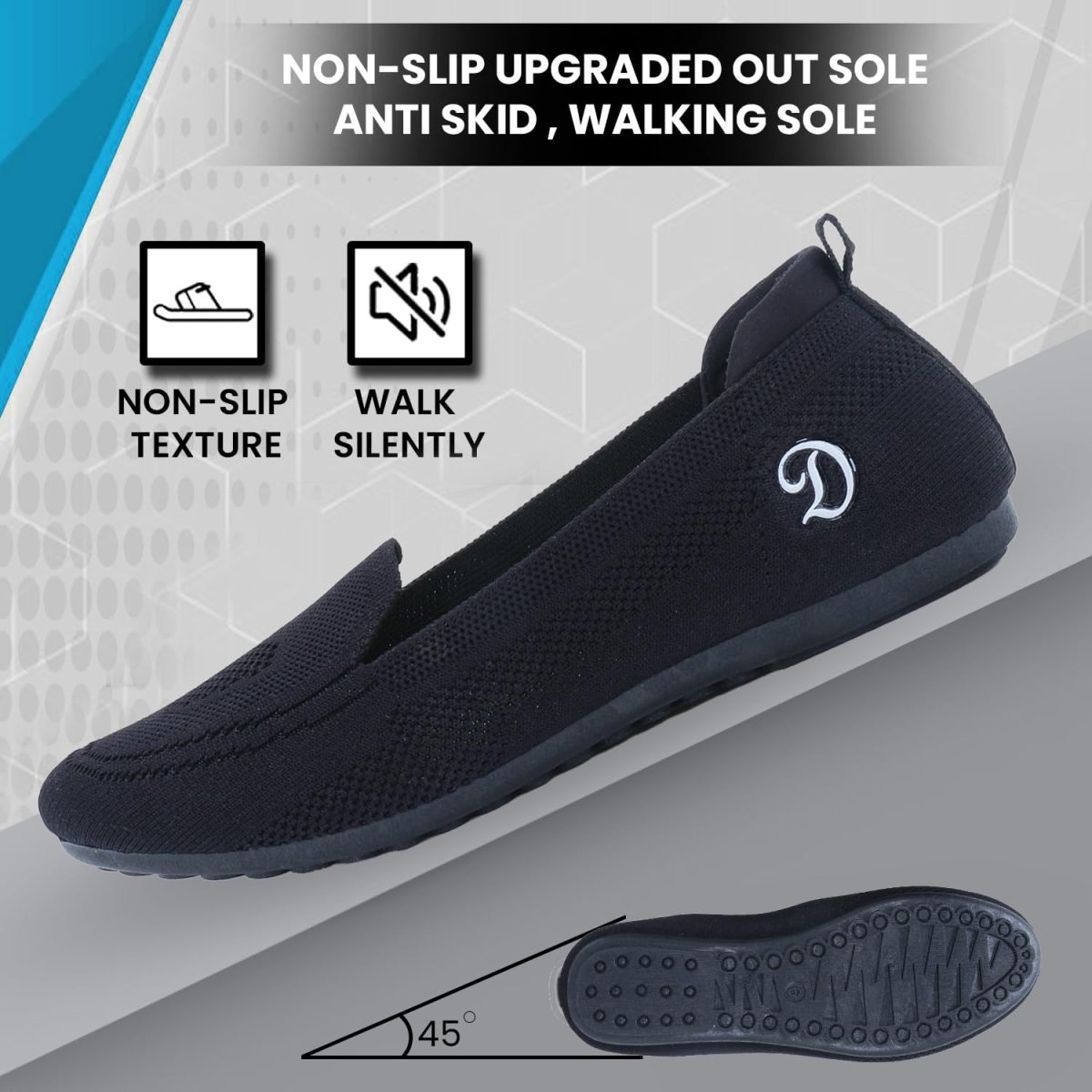 DOCTOR EXTRA SOFT Flexible Memory Foam Women's Shoes for Walking Gym Training | Casual Sports,Slip-On,Lightweight Lace up Jutis Bellies Classy Ballerina for Ladies and Girls New-D-1003 - Image 5