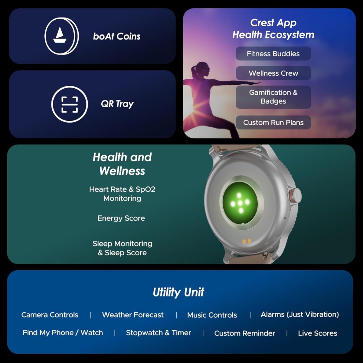 boAt Lunar Discovery w/ 1.39" (3.5 cm) HD Display, Turn-by-Turn Navigation, DIY Watch Face Studio, Bluetooth Calling, Emergency SOS, QR Tray, Smart Watch for Men & Women(Cherry Blossom) - Image 3