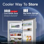 Bosch 187L 5 Star Inverter Direct-Cool Single Door Refrigerator (CST18S25PI, Fine Steel, Base Stand with Drawer & Saperator) - Image 5